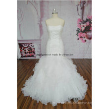Mermaid Wedding Gown Ruffle Bridal Dresses Heavy Beading Lace Applique
